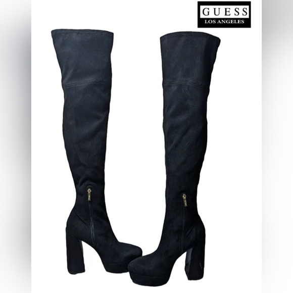 🔥Guess Thigh High Platform Boots Sz 9 - Picture 2 of 16